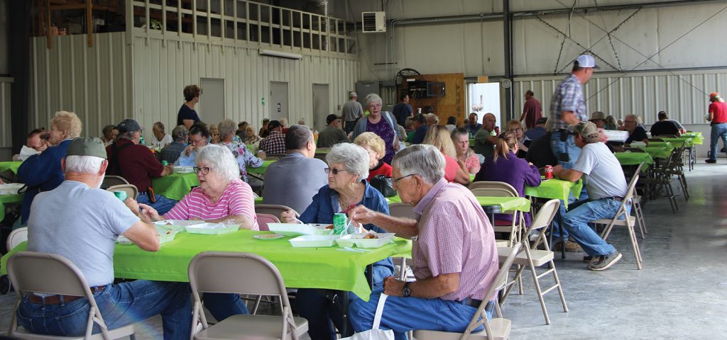 Members enjoying the meal