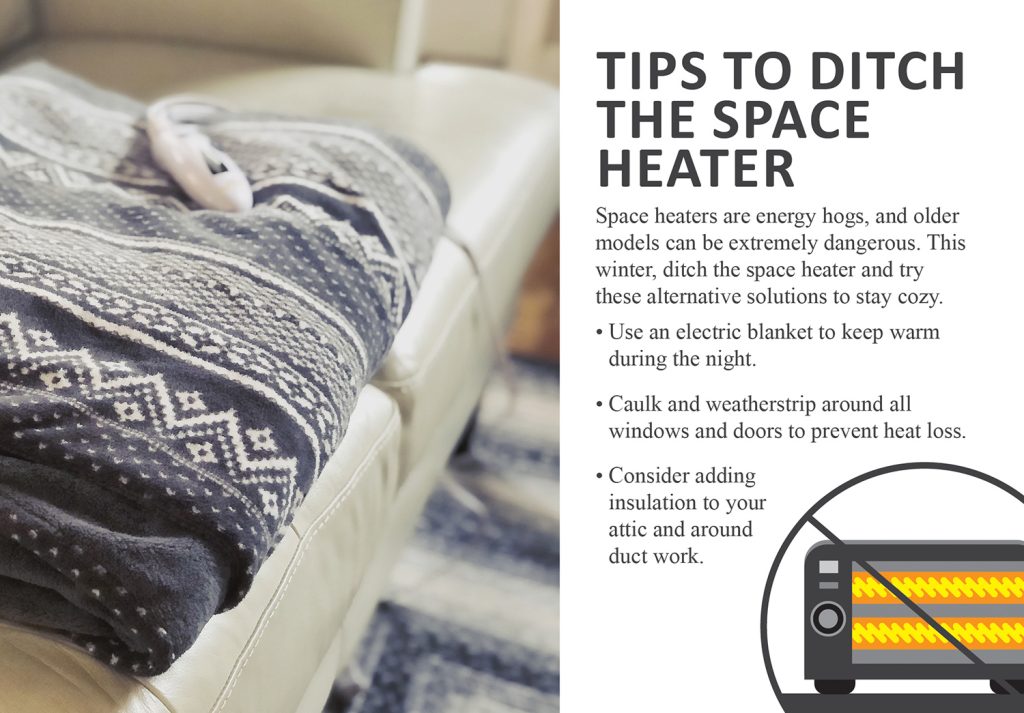 Tips to Ditch the Space Heater graphic