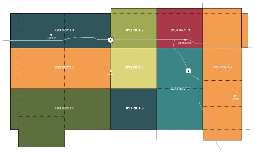Noble REMC District Map