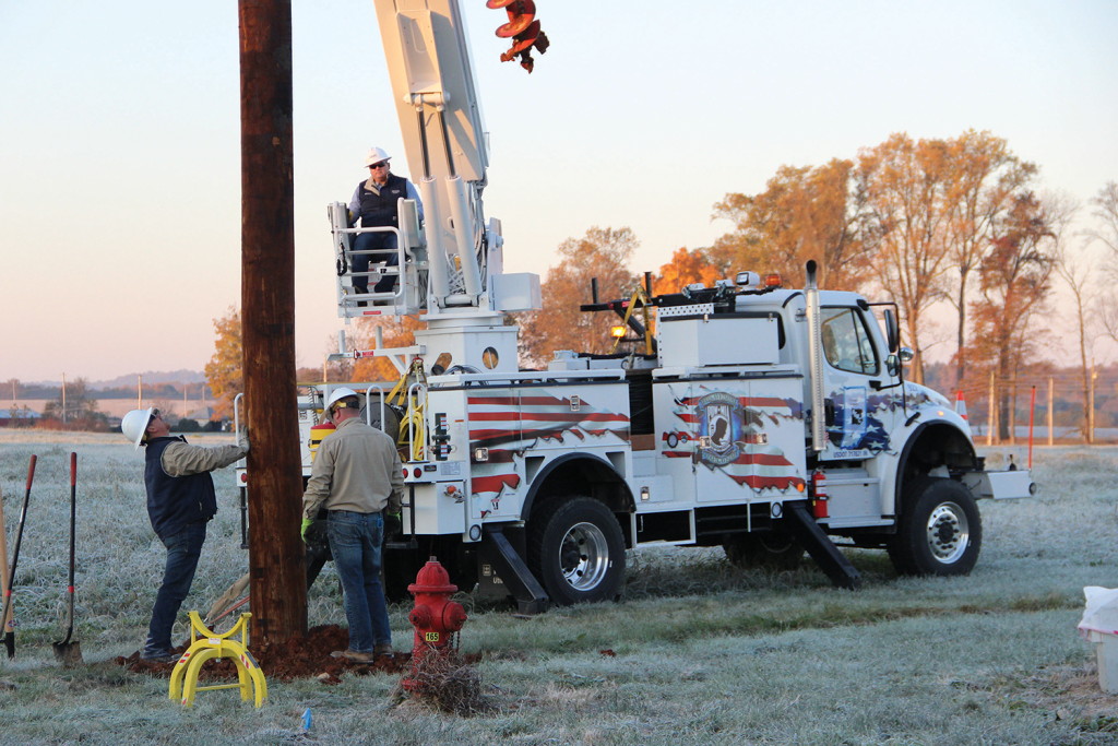 Orange Co. REMC line crew