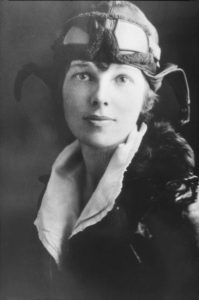 Earhart in pilot license photo