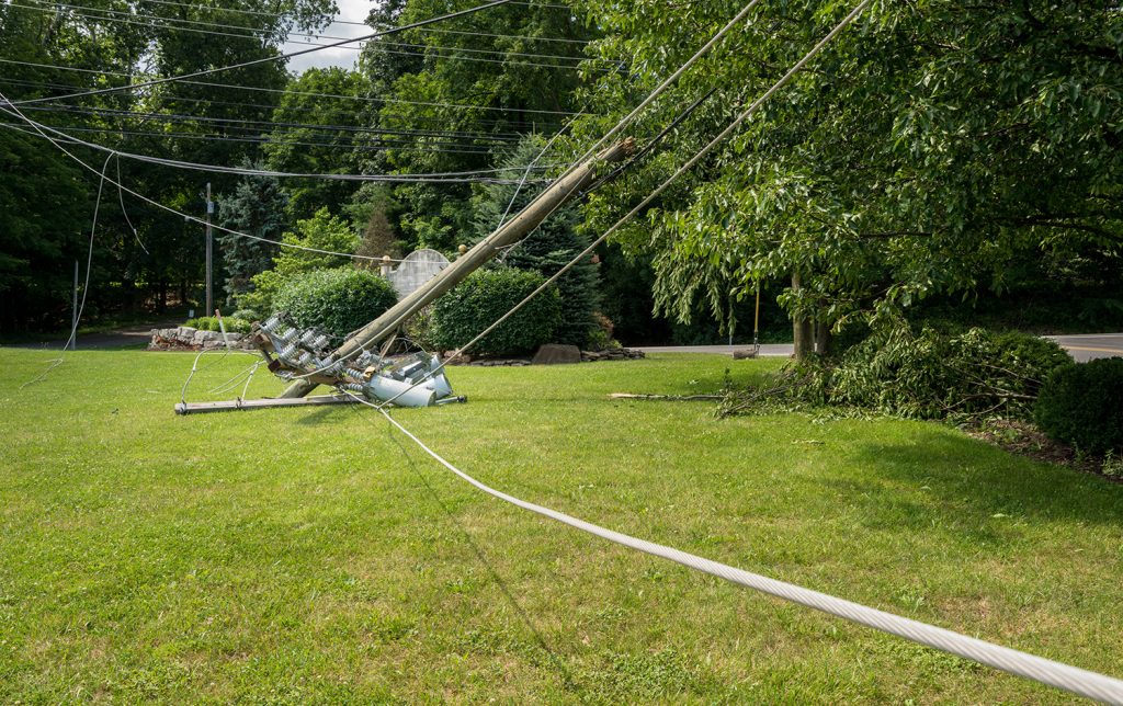 Downed power pole