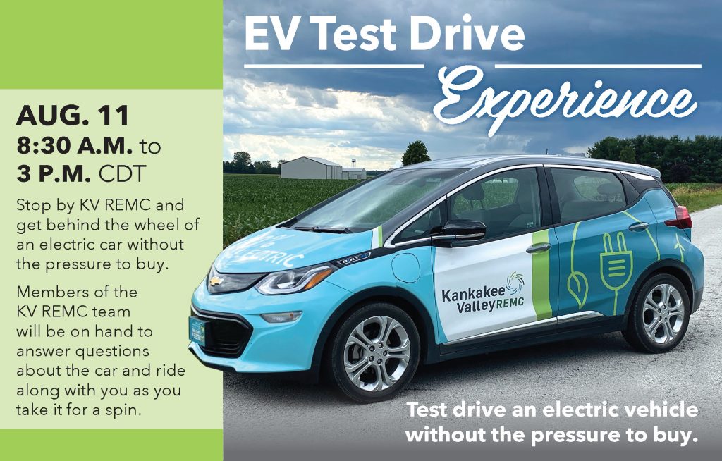 EV test drive experience ad