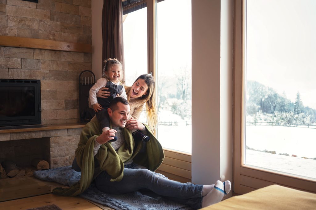 Family in winter