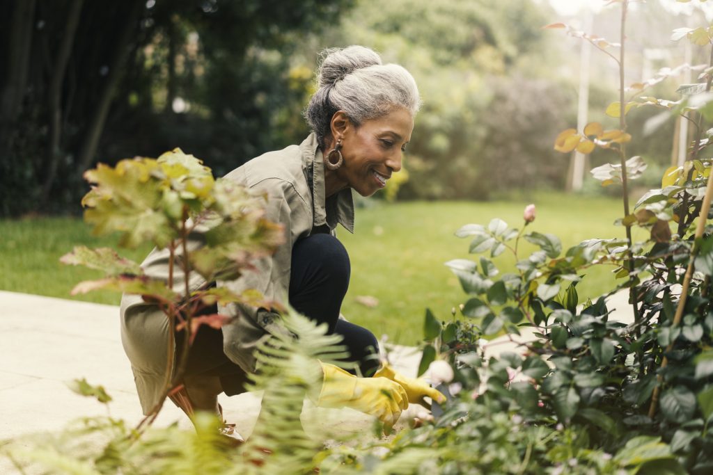 Lady gardening