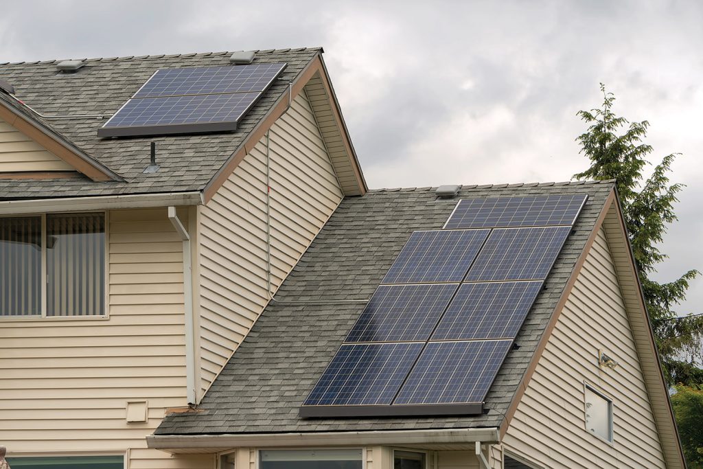 House with solar panels