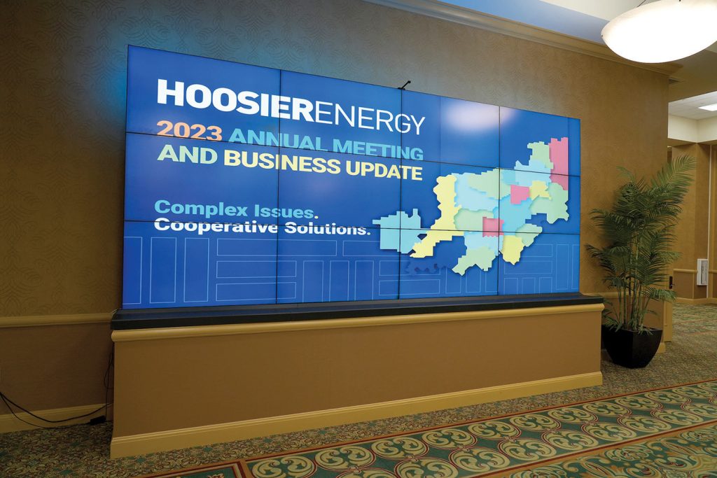 Hoosier Energy Annual Meeting sign