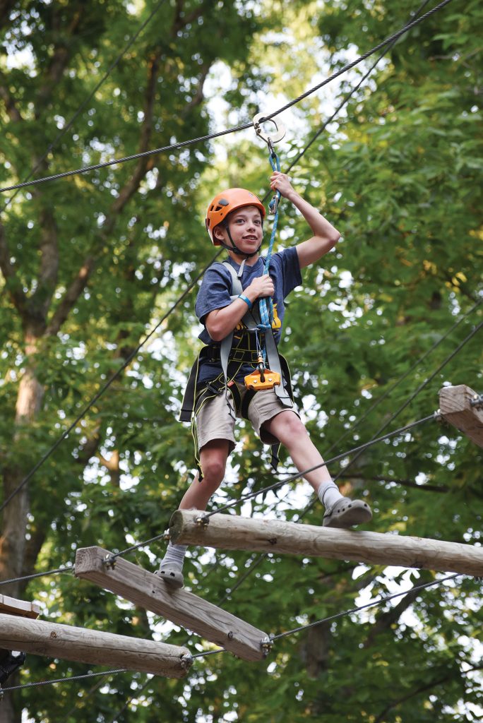 Camp Kilowatt camper ziplining