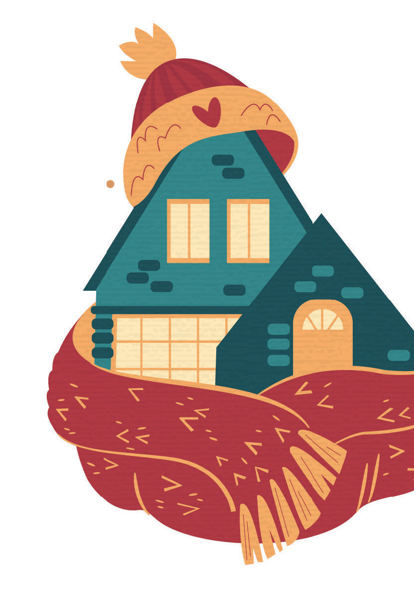 House wrapped illustration