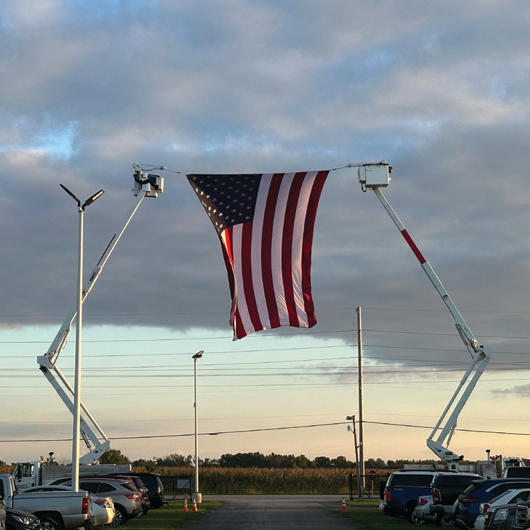 Flag at KV member appreciation day