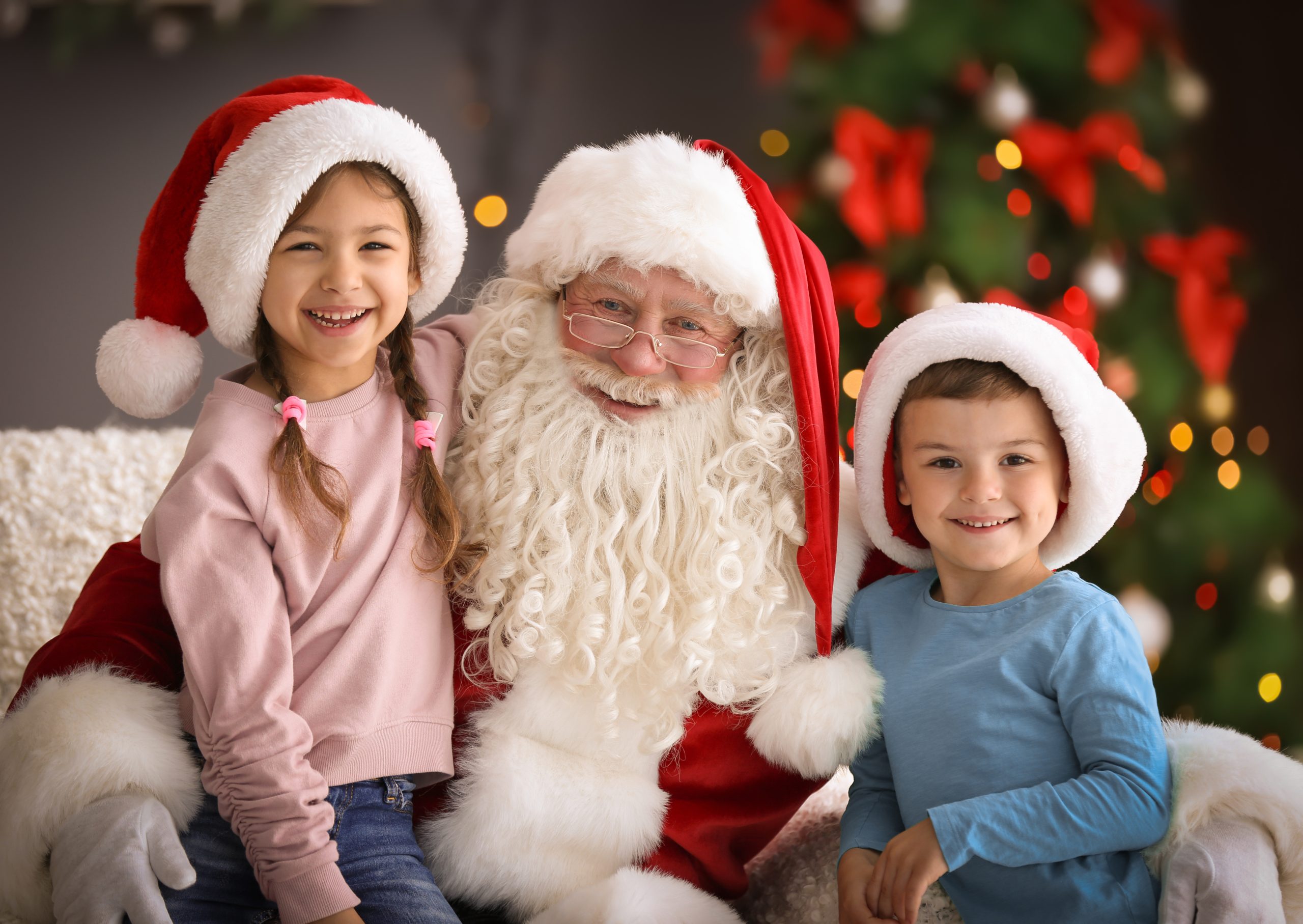 Santa with kids