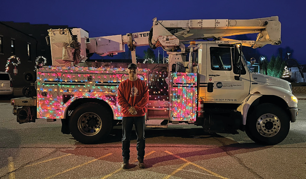 Decorated linetruck