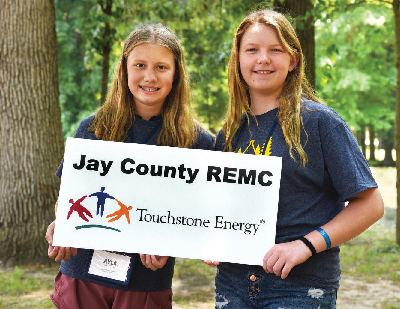 Jay County REMC’s Camp Kilowatt campers, Ayla Jackson, left, and Alexa Ridenour.