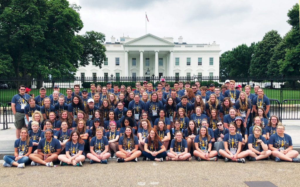 Youth Tour delegates at White House