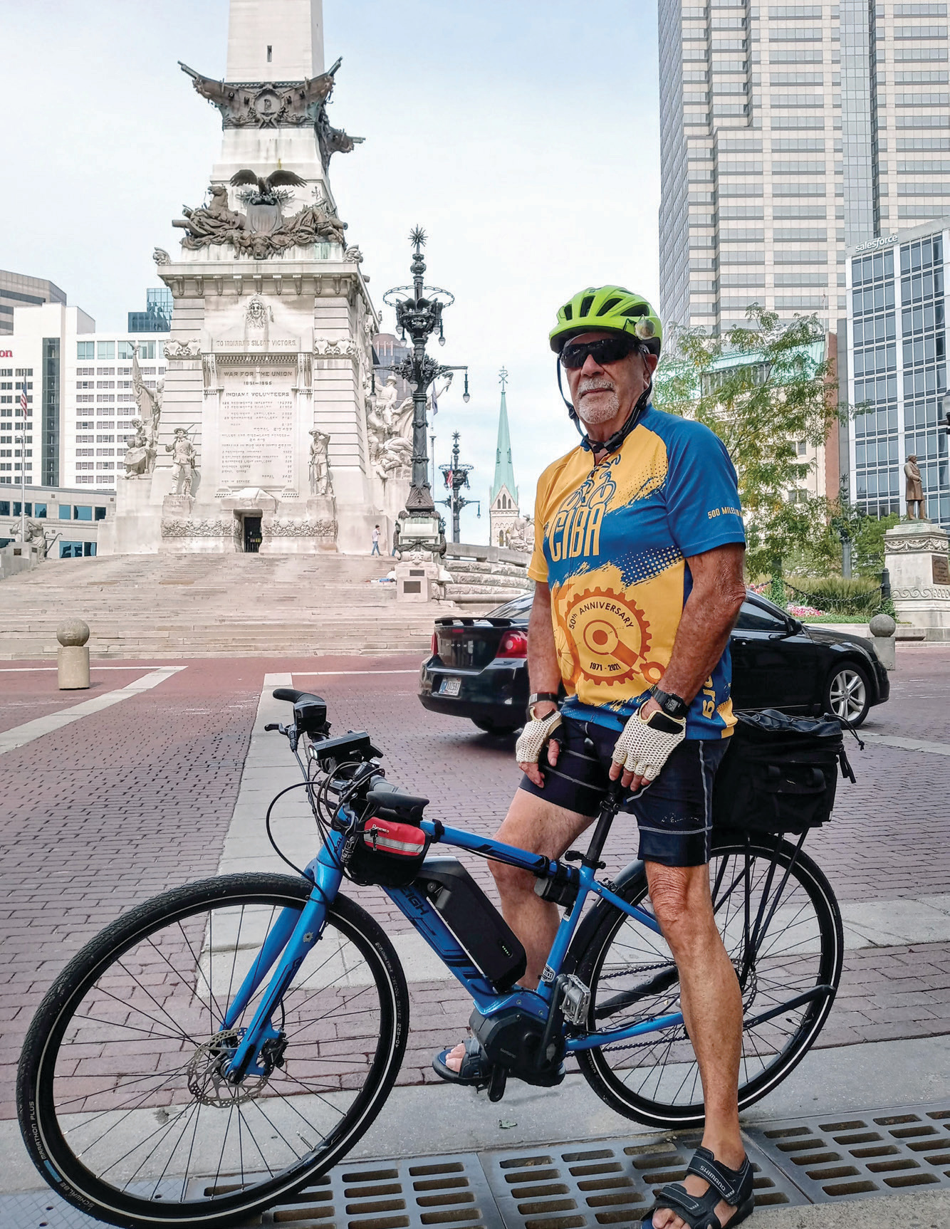 Joe Hettle on his e-bike