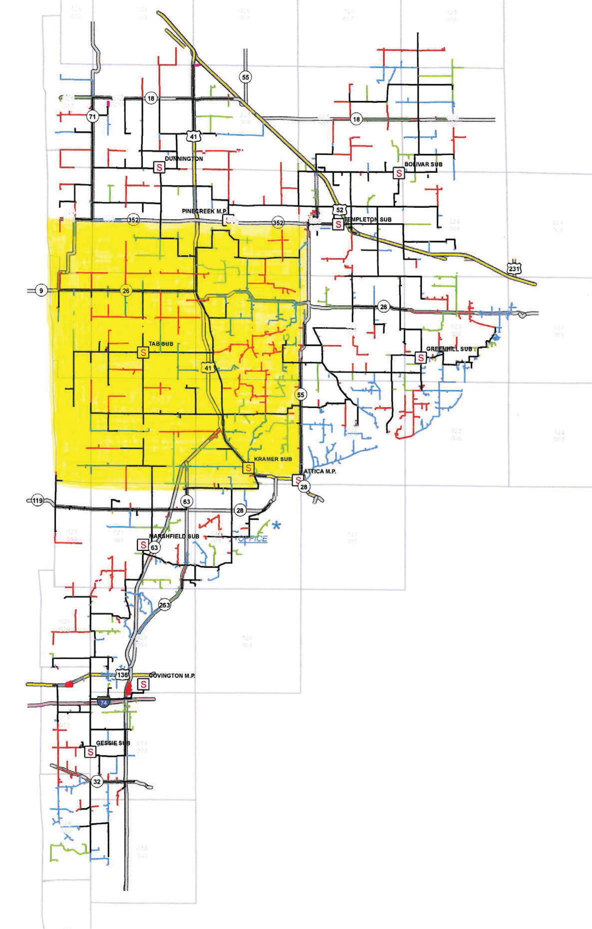 Tree trimming map