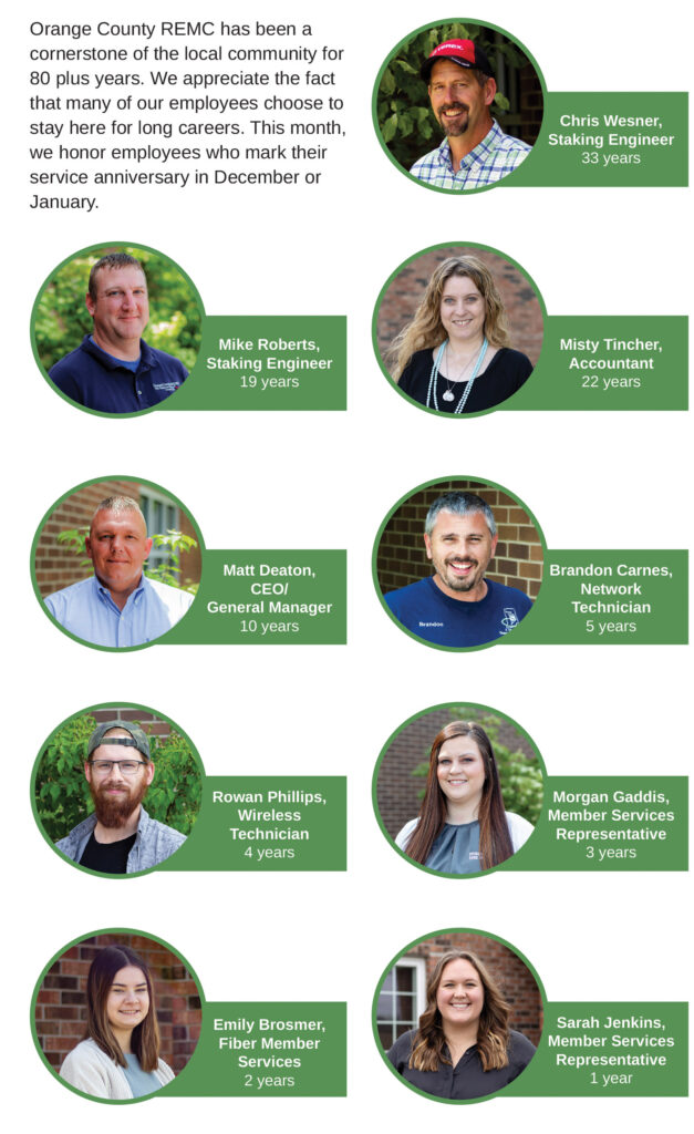 Orange Service anniversaries