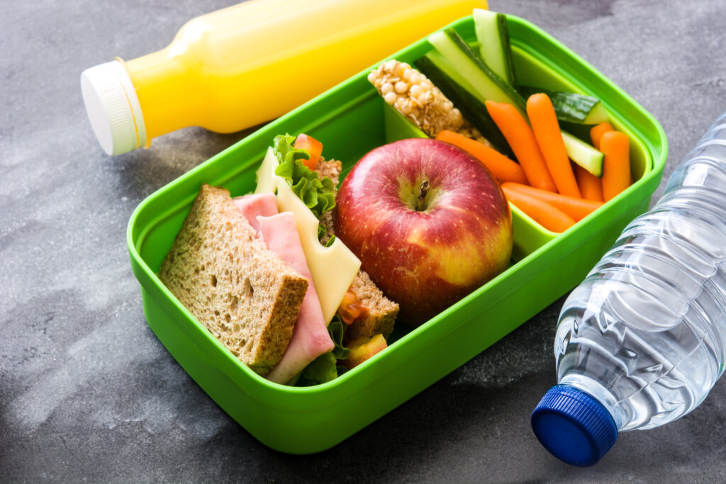 Packed school lunch