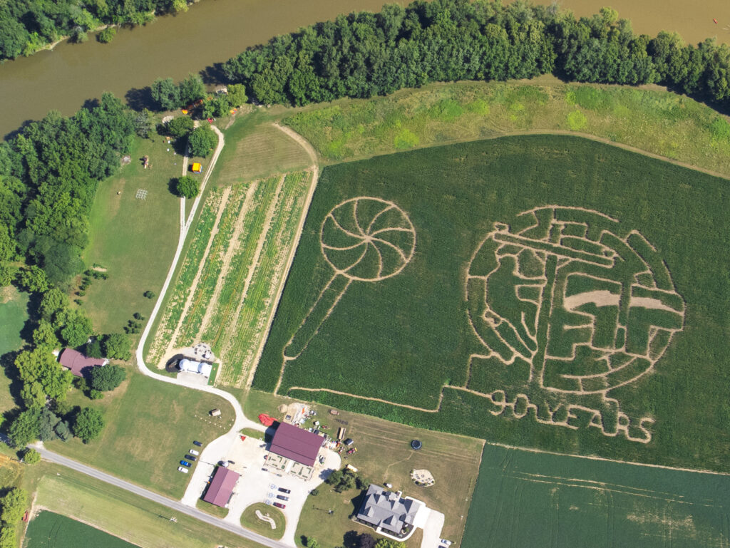 Corn maze at Weller Farms