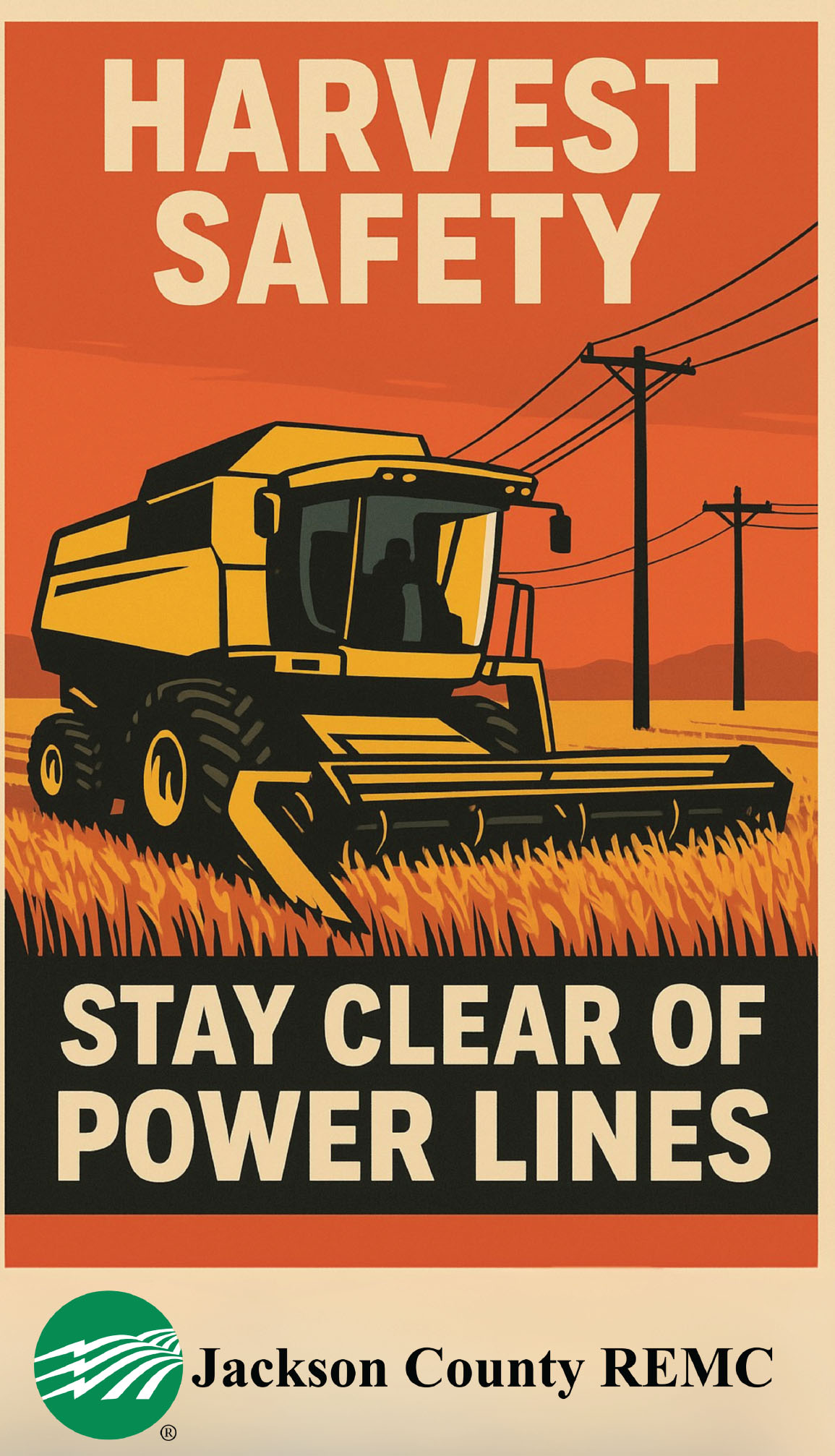 Harvest safety poster