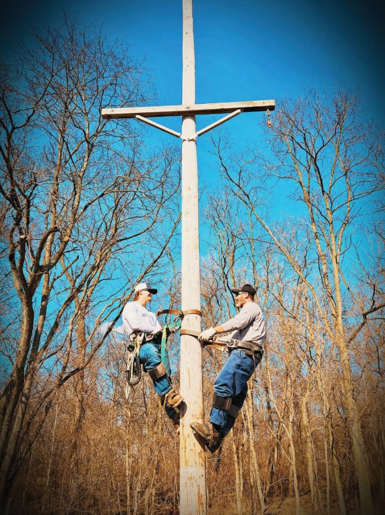 Taylors on a utility pole