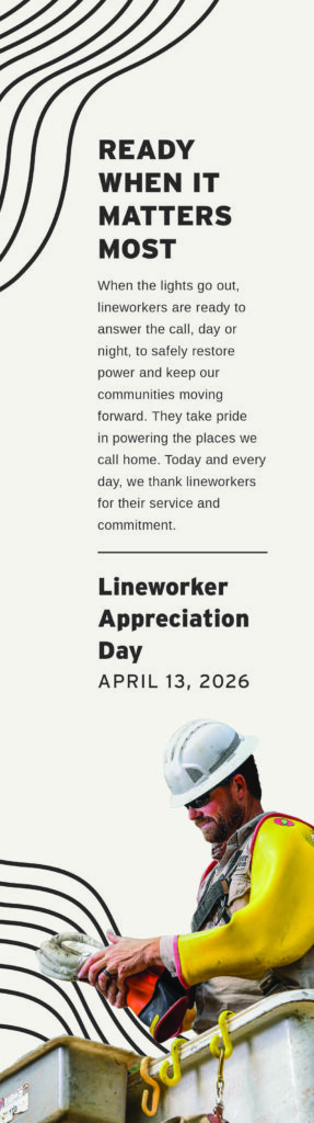 Lineworker appreciation ad
