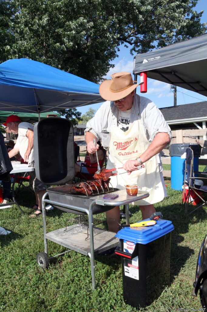 Man grilling