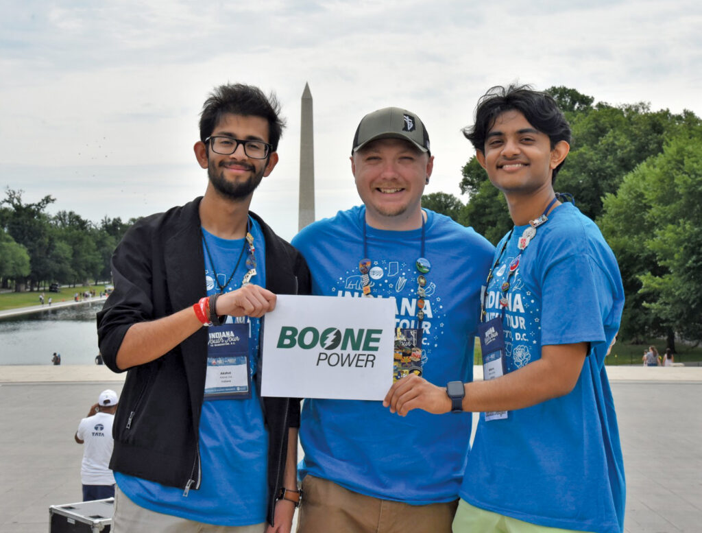 Akshat Jha and Atharva Sahu, along with employee chaperone Gabe White