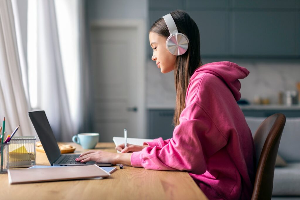 Student at laptop